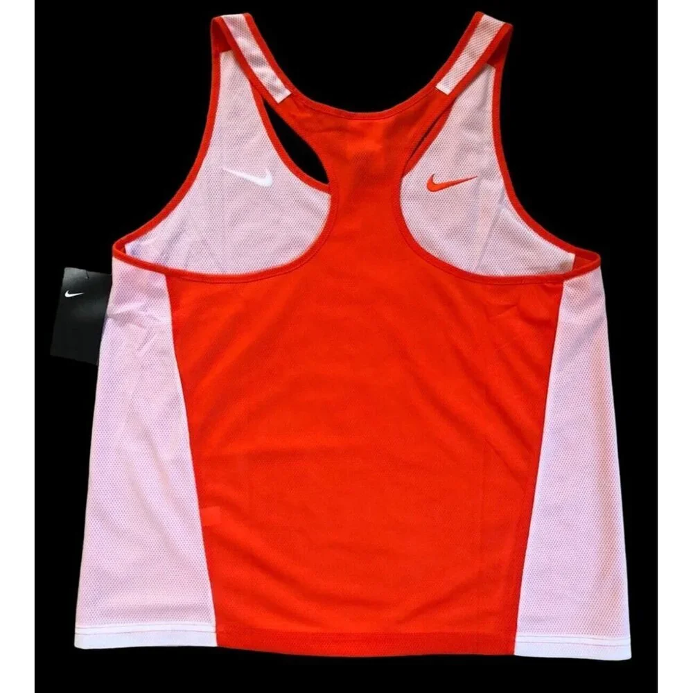 Nike Womens Reversible Pinnie Sleeveless Lacrosse Jersey Orange/White Large New